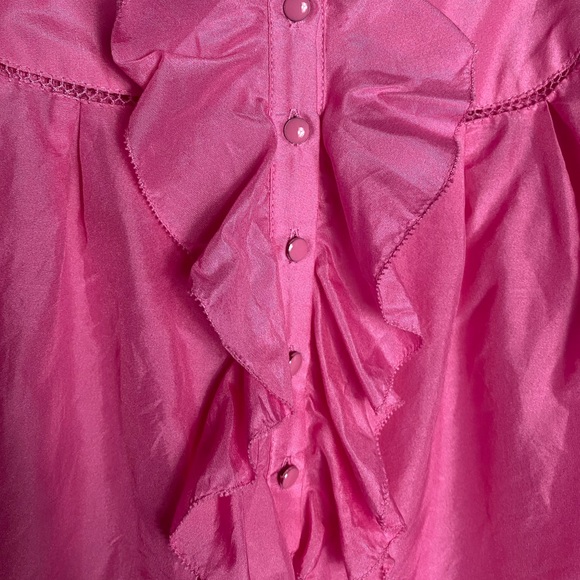 Anthropologie Postmark Pink Silk Cotton Tank Blouse - Picture 6 of 8